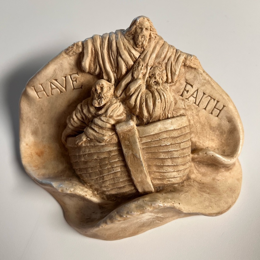 Sculpture Have Faith Calming The Storm Christian Statue Jesus Christ Figurine 5”